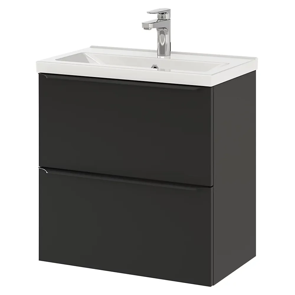 GoodHome Plan vasque faible profondeur blanc Nira 60 cm
