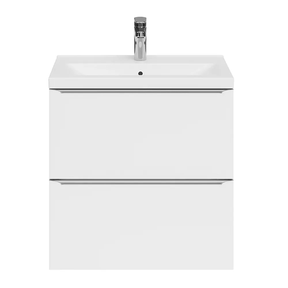 GoodHome Plan vasque faible profondeur blanc Nira 60 cm