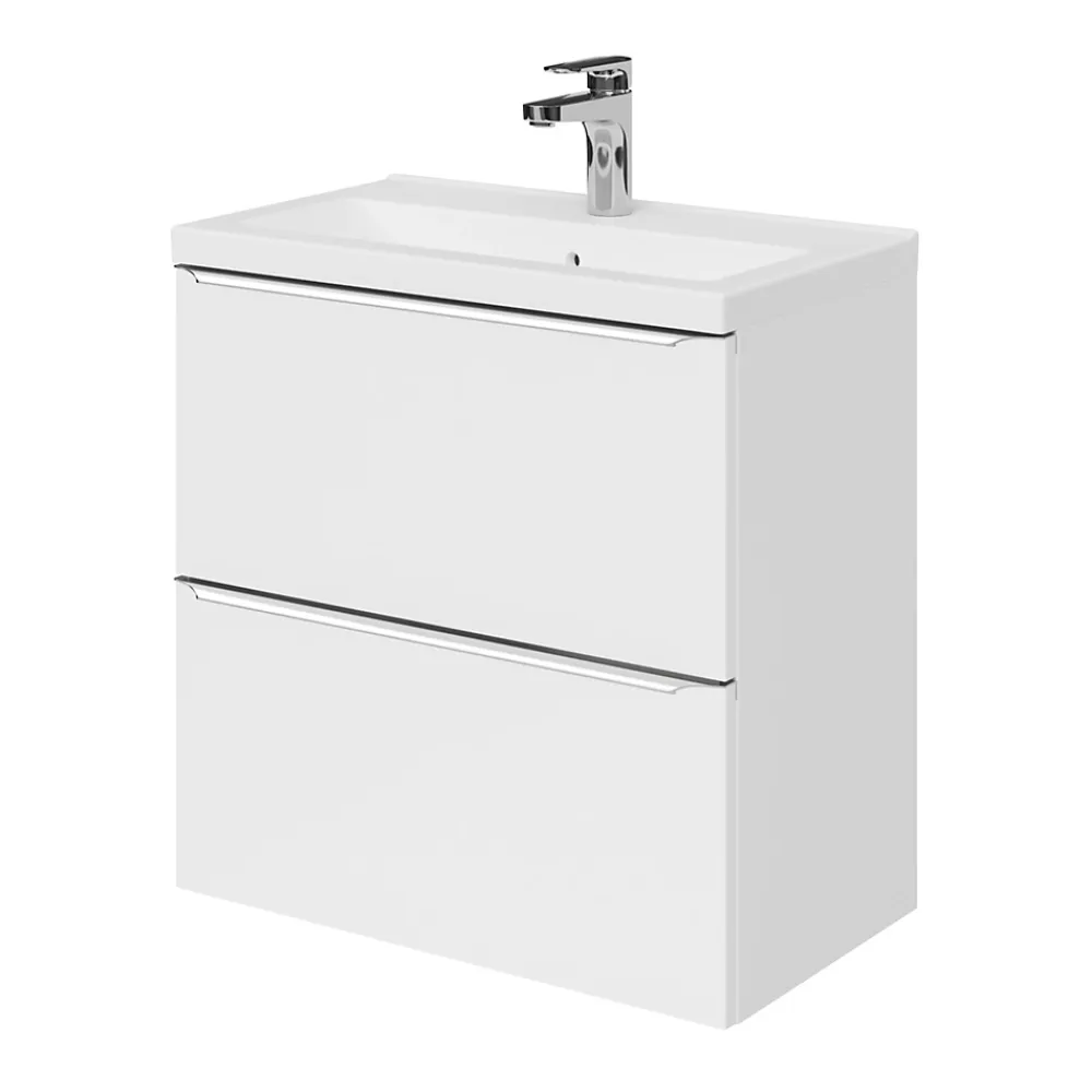 GoodHome Plan vasque faible profondeur blanc Nira 60 cm