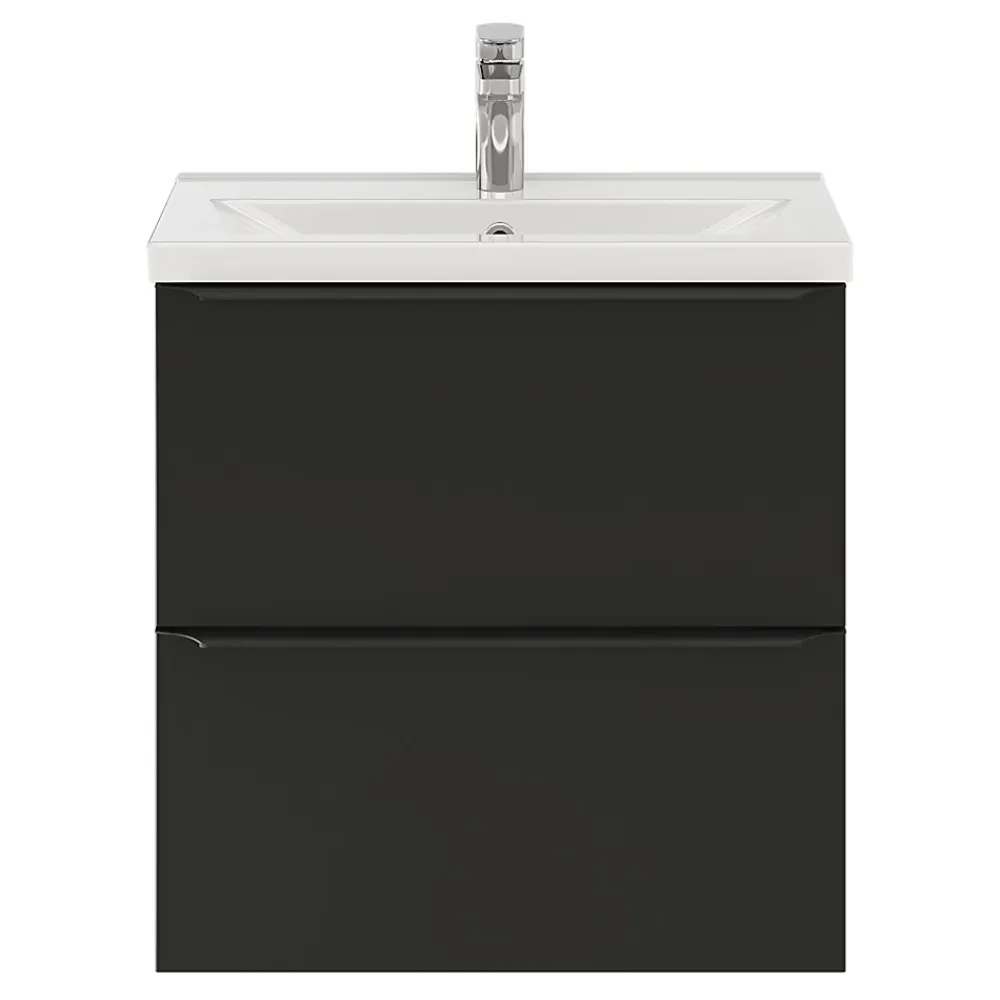 GoodHome Plan vasque faible profondeur blanc Nira 60 cm