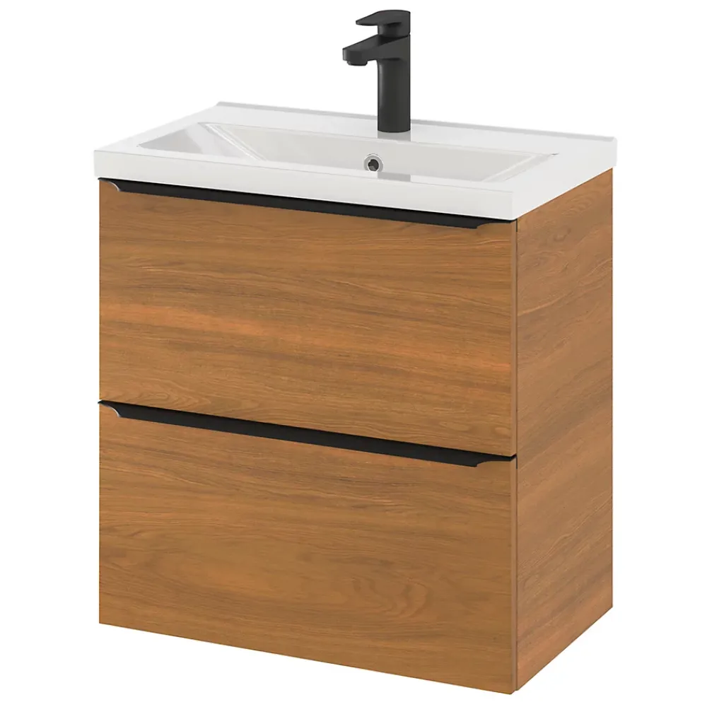 GoodHome Plan vasque faible profondeur blanc Nira 60 cm