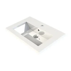 Plan Simple Vasque|Cooke & Lewis Plan vasque faible profondeur l.60 cm blanc en résine, Calao