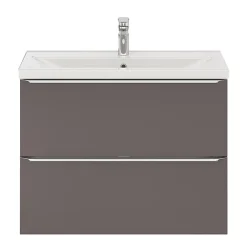 GoodHome Plan vasque faible profondeur blanc Nira 80 cm