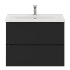 GoodHome Plan vasque faible profondeur blanc Nira 80 cm