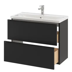 GoodHome Plan vasque faible profondeur blanc Nira 80 cm
