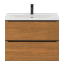 GoodHome Plan vasque faible profondeur blanc Nira 80 cm