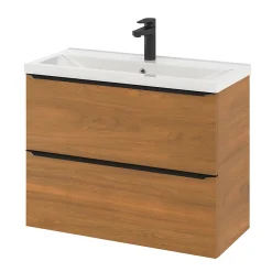 GoodHome Plan vasque faible profondeur blanc Nira 80 cm