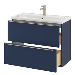GoodHome Plan vasque faible profondeur blanc Nira 80 cm
