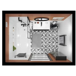 GoodHome Plan vasque faible profondeur blanc Nira 80 cm