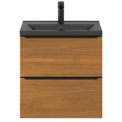 Plan Simple Vasque|GoodHome Plan vasque faible profondeur noir Nira 60 cm