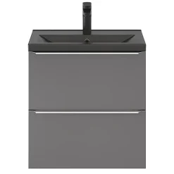 Plan Simple Vasque|GoodHome Plan vasque faible profondeur noir Nira 60 cm
