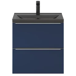 Plan Simple Vasque|GoodHome Plan vasque faible profondeur noir Nira 60 cm