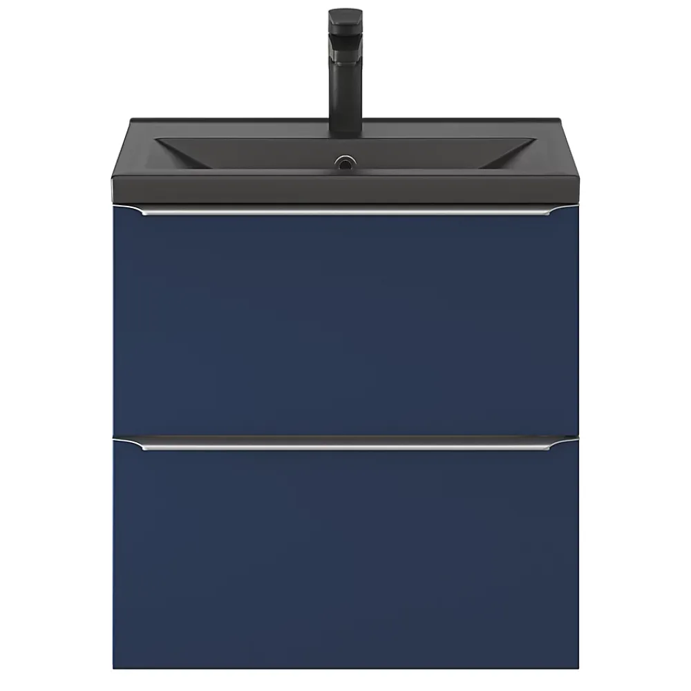 Plan Simple Vasque|GoodHome Plan vasque faible profondeur noir Nira 60 cm