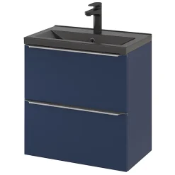 Plan Simple Vasque|GoodHome Plan vasque faible profondeur noir Nira 60 cm