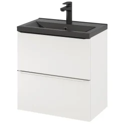 Plan Simple Vasque|GoodHome Plan vasque faible profondeur noir Nira 60 cm