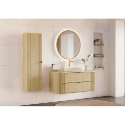 Meublorama Plan vasque KORI 120 cm chene clair Accessoire pour meuble sous vasque