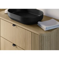 Plan Double Vasque|Meublorama Plan vasque KORI 100 cm chene clair Accessoire pour meuble sous vasque