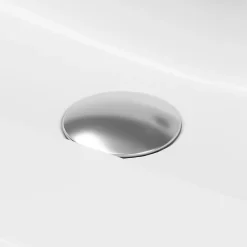GoodHome Plan vasque l.60,6 x H.12,3 x P.45,2 cm, en céramique blanche, levanna