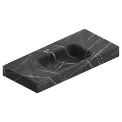 Plan Simple Vasque|Ipiemme SRL Plan vasque L.100 x P.45,3 x H.10 cm, finition noir veiné, Stonetec
