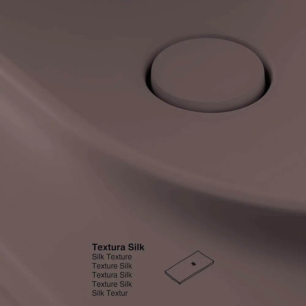 Poalgi Plan vasque lavabo résine Wraitom 100x46 cm marron tundra série Bül