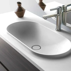 Plan Simple Vasque|Poalgi Plan vasque lavabo résine Wraitom 120x46 cm blanc série Bül