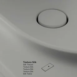 Poalgi Plan vasque lavabo résine Wraitom 80x46 cm gris humo série Bül