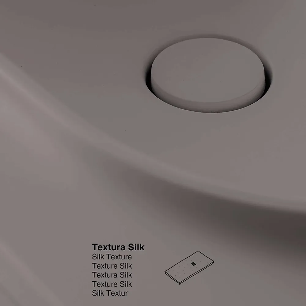 Poalgi Plan vasque lavabo résine Wraitom 100x46 cm gris concret série Bül