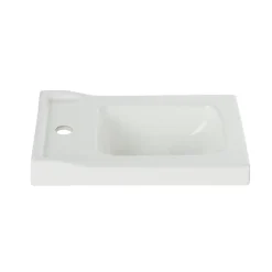 Plan Vasque Lave-Mains|GoodHome Plan vasque lave-mains blanc Lana L. 44,7 x H. 14,2 x P. 30,7 cm
