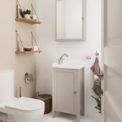 Plan Vasque Lave-Mains|GoodHome Plan vasque lave-mains blanc Lana L. 44,7 x H. 14,2 x P. 30,7 cm