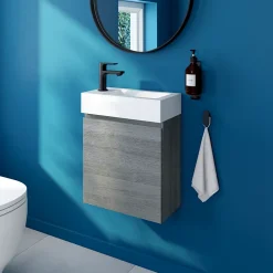 GoodHome Plan vasque lave-mains blanc en résine, Beni