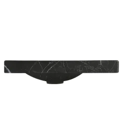Homesight Plan vasque lave-mains en céramique l.44,2 x H.5 x P.23,2 cm, effet marbre noir,