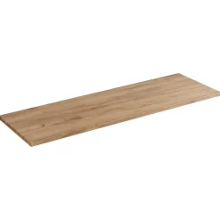 Plan Double Vasque|Meublorama Plan vasque NALYA 140 cm Chene clair Plateau bois pour grand meuble suspendu