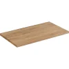 Meublorama Plan vasque NALYA 61 cm Chene clair Plateau supérieur pour meuble suspendu