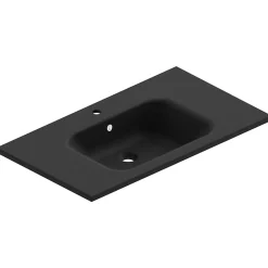 Plan Simple Vasque|Ipiemme SRL Plan vasque noir en résine l.90 cm, Pura+