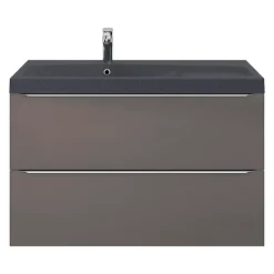 Plan Simple Vasque|GoodHome Plan vasque noir en résine l.100 cm Mila