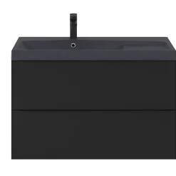 Plan Simple Vasque|GoodHome Plan vasque noir en résine l.100 cm Mila