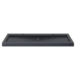 GoodHome Plan vasque noir en résine l.120 cm, Cooke & Lewis Harmon