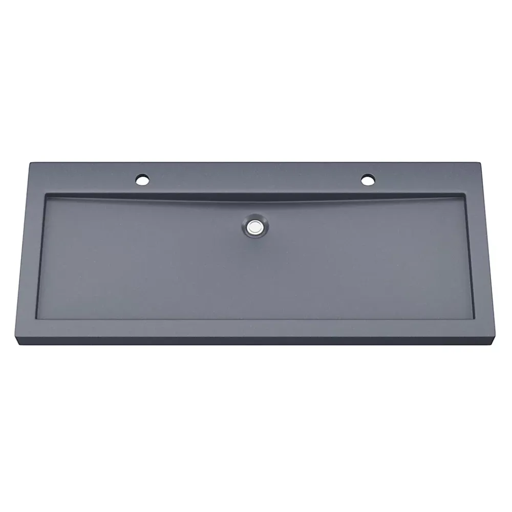 GoodHome Plan vasque noir en résine l.120 cm, Cooke & Lewis Harmon