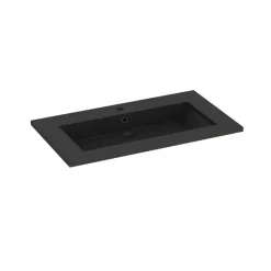 Plan vasque noir en résine l.90 cm, Calao