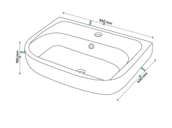 Plan Simple Vasque|GoodHome Plan vasque noir en résine l.60 cm Mila