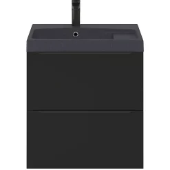 Plan Simple Vasque|GoodHome Plan vasque noir en résine l.60 cm Mila