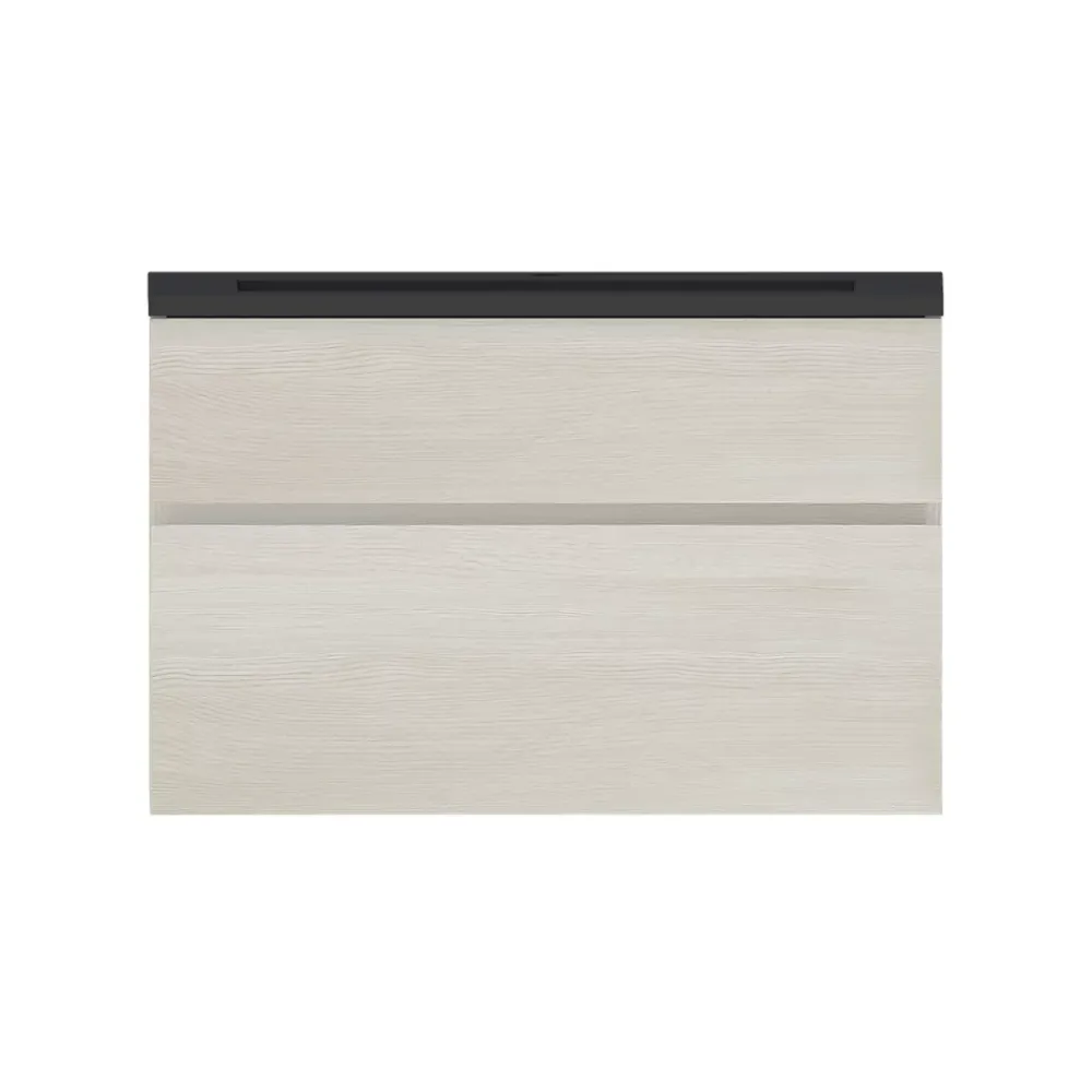 Plan vasque noir en résine faible profondeur l.90 cm, Calao