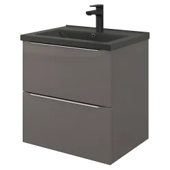 GoodHome Plan vasque noir Nira 60 cm