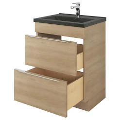 GoodHome Plan vasque noir Nira 60 cm