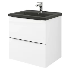 GoodHome Plan vasque noir Nira 60 cm