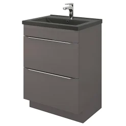 GoodHome Plan vasque noir Nira 60 cm