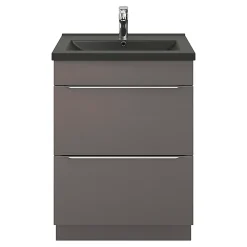 GoodHome Plan vasque noir Nira 60 cm