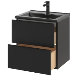 GoodHome Plan vasque noir Nira 60 cm