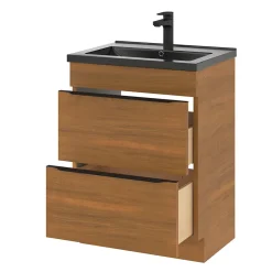 GoodHome Plan vasque noir Nira 60 cm