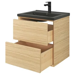 GoodHome Plan vasque noir Nira 60 cm